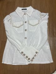 フランス製 LE GARAGE シアー ボディスーツ シャツ ドット ブラウス 