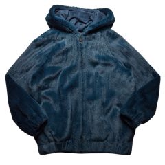 unknown double zip fur hoodie Y2K ギャル - メルカリ