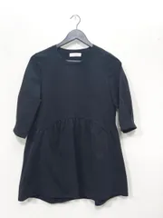 green label relaxing グリーンレーベルリラクシング ユナイテッドアローズ ペプラム 切り替え プルオーバー カットソー 黒 ■■レディース