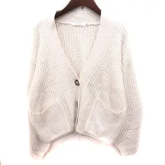 マウジー MOUSSY カーディガン ニット 長袖 F 白 ホワイト /RT
