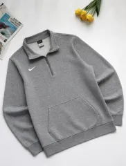 NIKE ナイキ グレー ハーフ ジップアップ スウェット