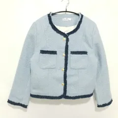 ゴールド デニム バイカラー ツイード ジャケット S_W0492