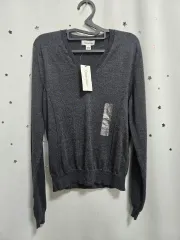 Calvin Klein カルバン・クライン Vネック ニット グレー L 新品