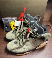 トラヴィススコット × ナイキ エアジョーダン6 レトロ ミディアム オリーブ 中古品 size 27.0㎝