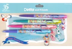【中古】ペン 集合 ボールペンセット(マスコット付き/4本) 「ダッフィー＆フレンズのハッピーマーチングファン」 東京ディズニーシー限定