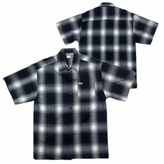 アメリカ製 CALTOP キャルトップ 半袖 オンブレチェックシャツ NAVY IVORY ネイビー アイボリー (SBS36)