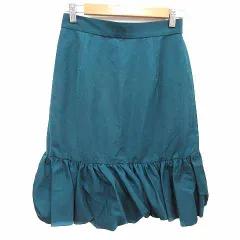 ランバンオンブルー LANVIN en Bleu マーメイドスカート ひざ丈 38 M 深緑 ダークグリーン /YKのサムネイル