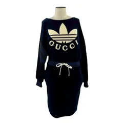 GUCCI(グッチ) ワンピース コットン/ポリエステル/ポリウレタン ネイビー レディース XXS【中古】