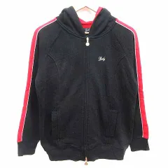 レディ Rady パーカー ジップアップ フード ライン 長袖 S 黒 ブラック 赤 レッド /YK
