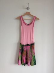 美品】D&G ドルチェ&ガッバーナ 総柄デニムノースリーブワンピース y2k