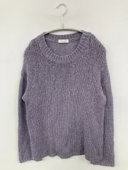 BEAUTY&YOUTH UNITED ARROWS ビューティアンドユースユナイテッドアローズ ニット/セーター パープル コットン リネン・麻 ナイロン 無地 ミドル丈 クルーネック(丸首) 長袖