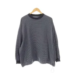 イズネス is-ness BALLOON STRIPES LONG SLEEVE T SHIRT Tシャツ カットソー ボーダー M ネイビー ホワイト /ES ■OS ■SHのサムネイル