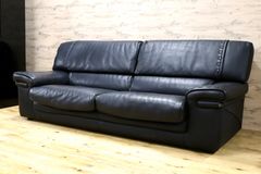 GMEH289B○HTL ワタリジャパン 3人掛けソファ トリプルソファ 黒本革
