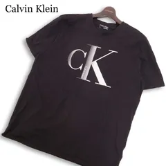 24SS★ Calvin Klein カルバンクライン 春夏 ckロゴ★ 半袖 Tシャツ カットソー Sz.L　メンズ 黒