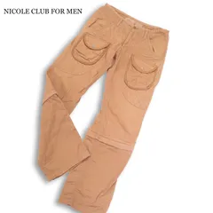 Y2K 00s★ NICOLE CLUB FOR MEN ニコルクラブ フォーメン 2way 裾着脱★ キルティング切替 バイカー パンツ Sz.46 メンズのサムネイル