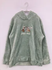 Disney ディズニー セットアップ M-L ライトグリーン ボア ワンポイント ブランドロゴ 刺繍