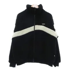 バンズ VANS ジャケット 上着 L 黒 ブラック 白 ホワイト 長袖 スタンドカラー 斜めライン切り替え 122C1090500 /SX ■OOMのサムネイル