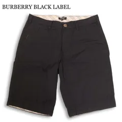 BURBERRY BLACK LABEL バーバリー ブラックレーベル 春夏 ホース プリント★ ハーフ ショート パンツ Sz.79 メンズ 黒