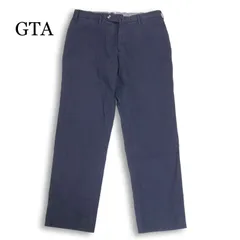 GTA ジーティーアー 春夏 Special Washed★ ウォッシュ加工 リネン混 パンツ スラックス 大きいサイズ Sz.50 メンズ 紺のサムネイル