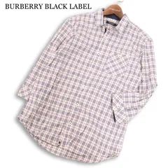 BURBERRY BLACK LABEL バーバリー ブラックレーベル 春夏★ 七分袖 ノバチェック シャツ Sz.2 メンズ