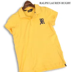 RALPH LAUREN RUGBY ラルフローレン ラグビー 春夏★ 半袖 鹿の子 ロゴ刺繍 ポロシャツ Sz.L レディースのサムネイル