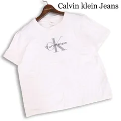 24SS★ Calvin klein Jeans カルバンクライン ジーンズ 春夏★ クラシック モノロゴ 半袖 Tシャツ Sz.L/G レディース 白