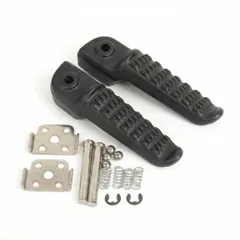 バイク ステップ バー カワサキ ニンジャ バリオス ゼファー他 対応 バイク用品 社外品 汎用 (マットブラック 艶消し 黒 アルミ合金 滑り止め タンデム) [並行輸入品] [マットブラック 艶消し 黒 アルミ合金 滑り止め タンデム]のサムネイル