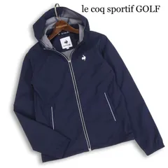 23SS★ le coq sportif GOLF ルコック スポルティフ ゴルフ 通年★ 撥水 防風 パーカー ジャケット Sz.M レディース 紺
