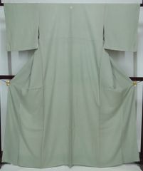 逸品！しつけ付き未使用!正絹◎極上色無地156cm一つ紋(丸に木瓜)袷 夏 