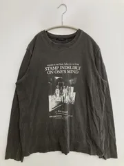 JEANASIS ジーナシス Tシャツ/カットソー F グレー 前面プリント クルーネック(丸首) 長袖 ミドル丈