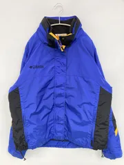 Columbia コロンビア マウンテンパーカー XL ブルー ナイロン 無地 ワンポイント ブランドロゴ ミドル丈 フードなし