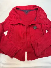 Tommy Hilfiger トミーヒルフィガー レッド カーディガン ニット