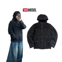 DIESEL ミリタリー ツーポケット シェルパ フードジップアップ