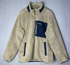 XL モンベル マウンテン ベージュ ポケット フリース ジャケット
