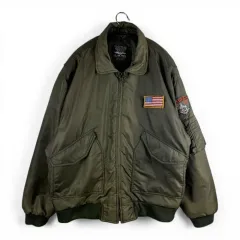 (2XL) USA ヴィンテージ U S エアフォース MA-1ジャケット