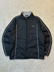 00s nike 短丈 ドローコード ステッチ ナイロンジャケット メンズ M