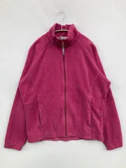 Columbia コロンビア ブルゾン M ピンク 無地 ワンポイント ブランドロゴ ミドル丈 フードなし ジップアップ
