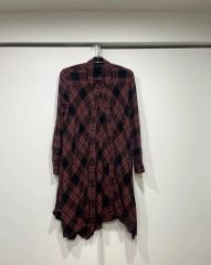 美品】アディクトノワール アシンメトリーチェックシャツ ネルシャツ 