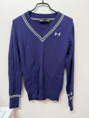 UNDER ARMOUR アンダーアーマー レディース Vネック ニット SM ネイビーのサムネイル