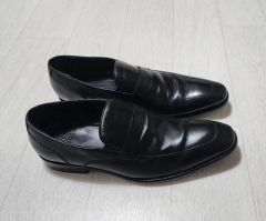 ○BOSS レザー ビジネスシューズ スリッポン ダークブラウン 28.5cm 