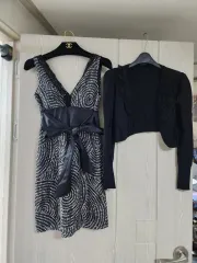 ブラック スパンコール ミニ ONE PIECE + ボレロ セット