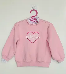 エスフィット スパンコール 起毛 スウェット Tシャツ (110)