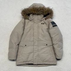 超美品】ホリスター ファー付きフード ベージュ フリースジャケット 