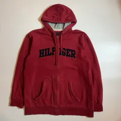 Tommy Hilfiger トミーヒルフィガー レッド ジップアップ WHO フード