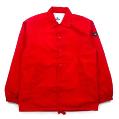 Champion products 90年代 コーチジャケット M レッド ナイロン バックロゴプリント