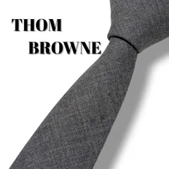 THOM BROWNE トムブラウン ネクタイ ナロータイ トリコロール USA製 ウール グレー ビジネス モード メンズのサムネイル