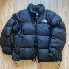 海外モデル THE NORTH FACE ザノースフェイス Nuptse(ヌプシ) ブラック 700 刺繍