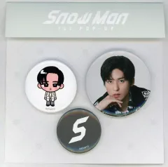 【中古】バッジ・ピンズ 目黒蓮 缶バッジセット(3個セット) SEOUL ver. 「Snow Man 1st POP-UP」
