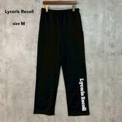 Lycoris Recoil 리코리스·리코일 M 블랙 공식 상품 의류 바지 보텀스 스웨트 팬츠 저지 롱 팬츠 룸 웨어 룸 착용 로고 프린트 애니메이션 만화 카페 리코리코 니시키 우치 타카이 ■◇