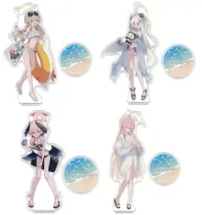 【中古】アクリルスタンド・アクリルパネル 全4種セット 描き下ろしアクリルスタンド 水着ver. 「ブルーアーカイブ」